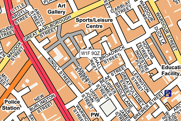 W1F 9QZ map - OS OpenMap – Local (Ordnance Survey) W1F 9QZ map - OS OpenMap – Local (Ordnance Survey)