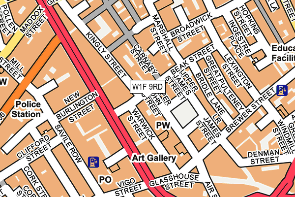 W1F 9RD map - OS OpenMap – Local (Ordnance Survey) W1F 9RD map - OS OpenMap – Local (Ordnance Survey)