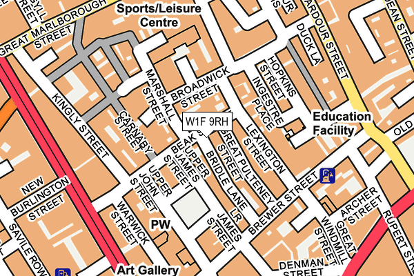 W1F 9RH map - OS OpenMap – Local (Ordnance Survey) W1F 9RH map - OS OpenMap – Local (Ordnance Survey)