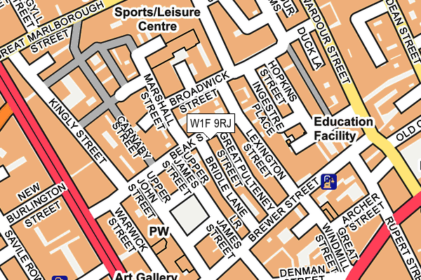 W1F 9RJ map - OS OpenMap – Local (Ordnance Survey) W1F 9RJ map - OS OpenMap – Local (Ordnance Survey)