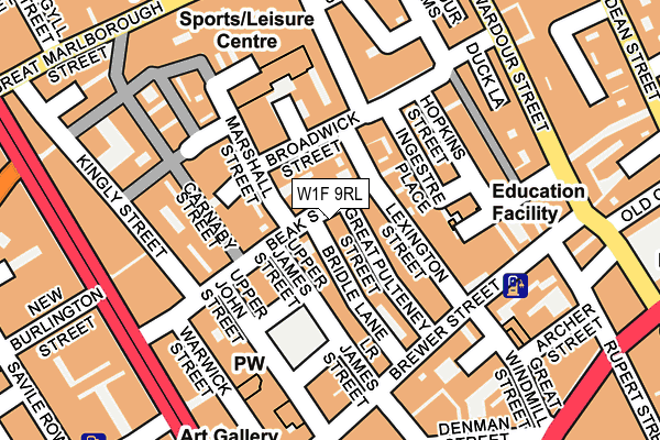 W1F 9RL map - OS OpenMap – Local (Ordnance Survey) W1F 9RL map - OS OpenMap – Local (Ordnance Survey)