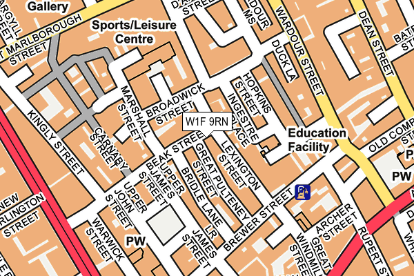 W1F 9RN map - OS OpenMap – Local (Ordnance Survey) W1F 9RN map - OS OpenMap – Local (Ordnance Survey)