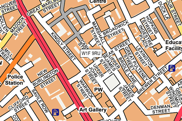 W1F 9RU map - OS OpenMap – Local (Ordnance Survey) W1F 9RU map - OS OpenMap – Local (Ordnance Survey)