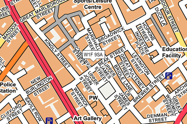 W1F 9SA map - OS OpenMap – Local (Ordnance Survey) W1F 9SA map - OS OpenMap – Local (Ordnance Survey)