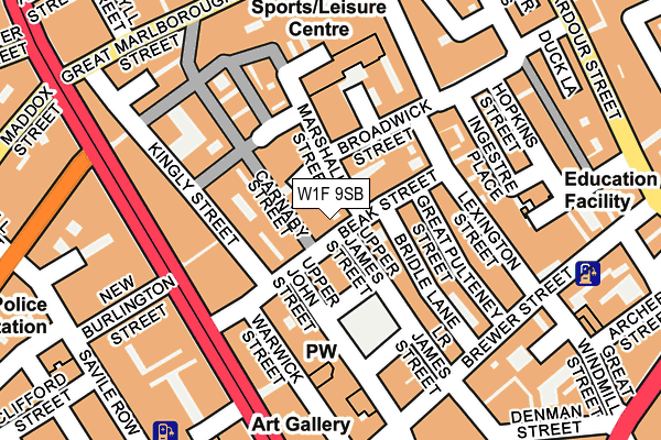 W1F 9SB map - OS OpenMap – Local (Ordnance Survey) W1F 9SB map - OS OpenMap – Local (Ordnance Survey)
