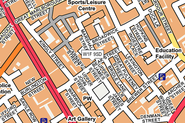 W1F 9SD map - OS OpenMap – Local (Ordnance Survey) W1F 9SD map - OS OpenMap – Local (Ordnance Survey)