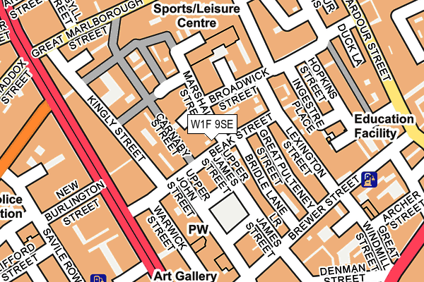 W1F 9SE map - OS OpenMap – Local (Ordnance Survey) W1F 9SE map - OS OpenMap – Local (Ordnance Survey)