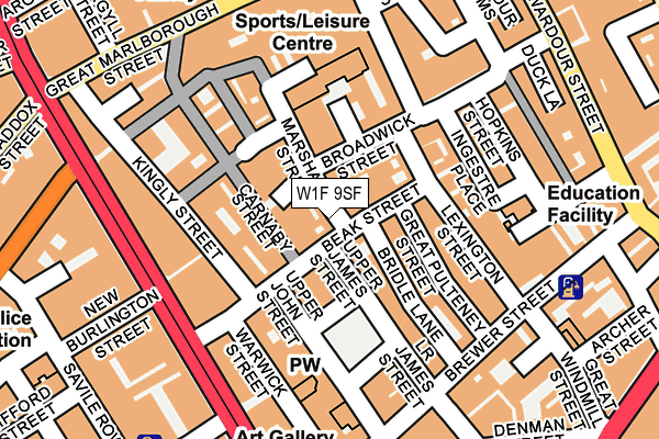 W1F 9SF map - OS OpenMap – Local (Ordnance Survey) W1F 9SF map - OS OpenMap – Local (Ordnance Survey)