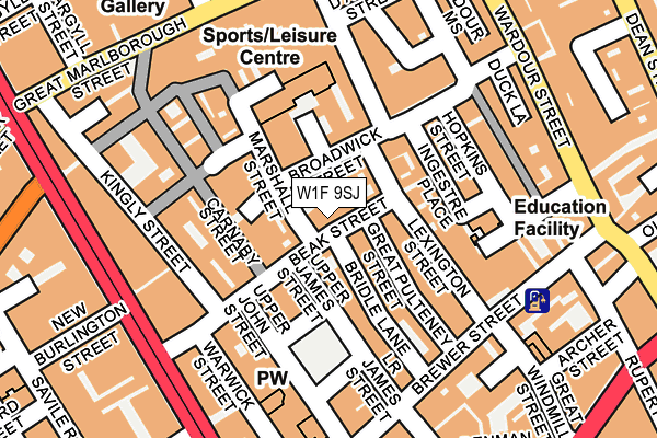 W1F 9SJ map - OS OpenMap – Local (Ordnance Survey) W1F 9SJ map - OS OpenMap – Local (Ordnance Survey)