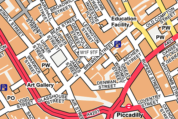 W1F 9TF map - OS OpenMap – Local (Ordnance Survey) W1F 9TF map - OS OpenMap – Local (Ordnance Survey)