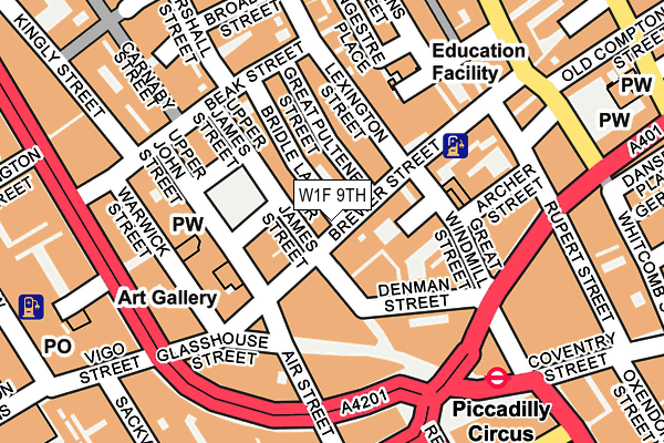 W1F 9TH map - OS OpenMap – Local (Ordnance Survey) W1F 9TH map - OS OpenMap – Local (Ordnance Survey)
