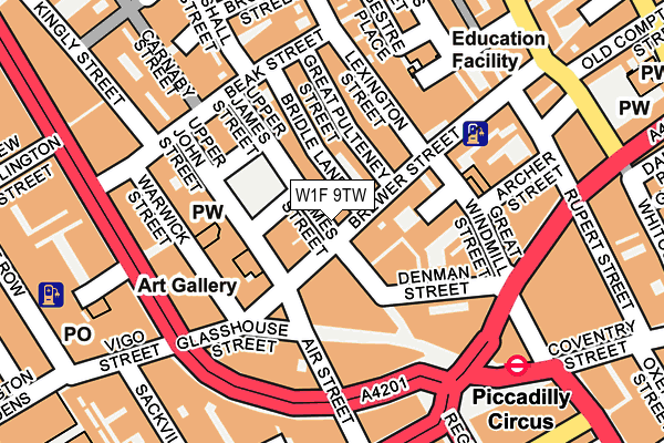 W1F 9TW map - OS OpenMap – Local (Ordnance Survey) W1F 9TW map - OS OpenMap – Local (Ordnance Survey)