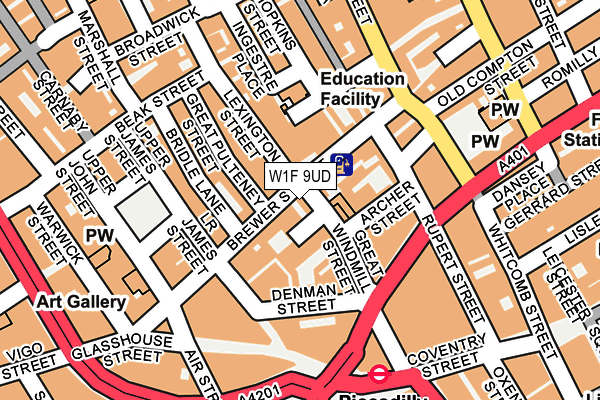 W1F 9UD map - OS OpenMap – Local (Ordnance Survey) W1F 9UD map - OS OpenMap – Local (Ordnance Survey)