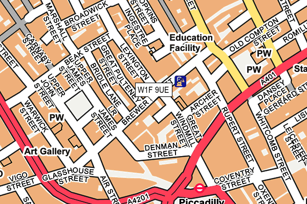 W1F 9UE map - OS OpenMap – Local (Ordnance Survey) W1F 9UE map - OS OpenMap – Local (Ordnance Survey)