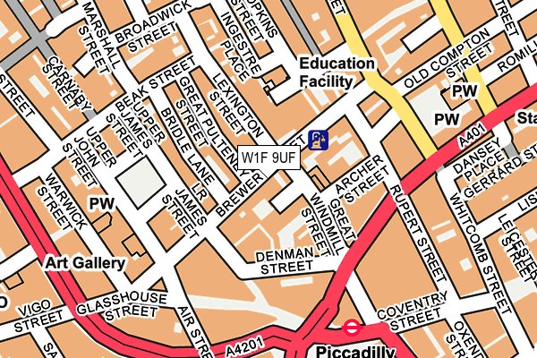 W1F 9UF map - OS OpenMap – Local (Ordnance Survey) W1F 9UF map - OS OpenMap – Local (Ordnance Survey)