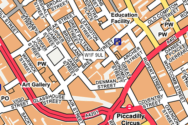 W1F 9UL map - OS OpenMap – Local (Ordnance Survey) W1F 9UL map - OS OpenMap – Local (Ordnance Survey)