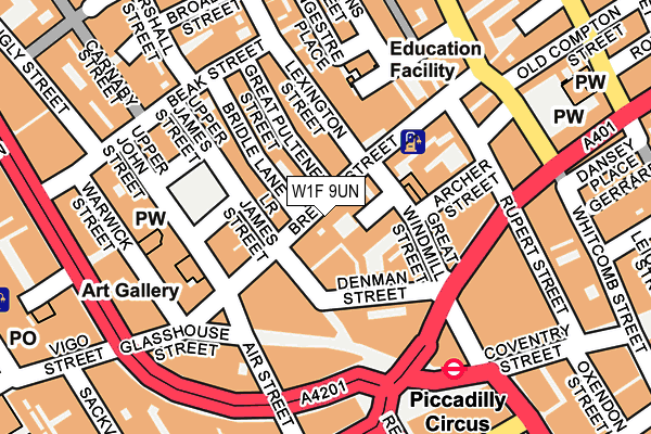 W1F 9UN map - OS OpenMap – Local (Ordnance Survey) W1F 9UN map - OS OpenMap – Local (Ordnance Survey)