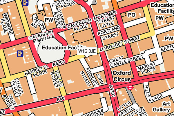 W1G 0JE map - OS OpenMap – Local (Ordnance Survey) W1G 0JE map - OS OpenMap – Local (Ordnance Survey)