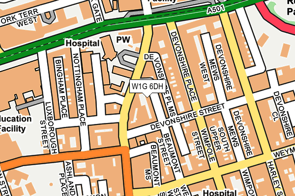 W1G 6DH map - OS OpenMap – Local (Ordnance Survey) W1G 6DH map - OS OpenMap – Local (Ordnance Survey)