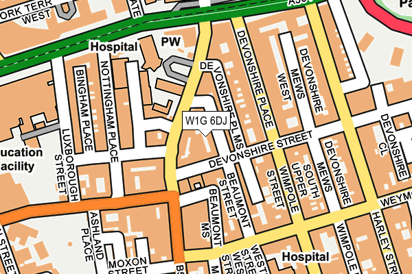 W1G 6DJ map - OS OpenMap – Local (Ordnance Survey) W1G 6DJ map - OS OpenMap – Local (Ordnance Survey)