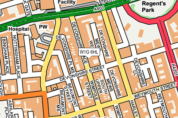 W1G 6HL map - OS OpenMap – Local (Ordnance Survey) W1G 6HL map - OS OpenMap – Local (Ordnance Survey)