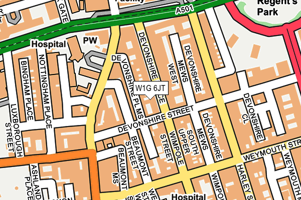 W1G 6JT map - OS OpenMap – Local (Ordnance Survey) W1G 6JT map - OS OpenMap – Local (Ordnance Survey)