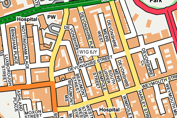 W1G 6JY map - OS OpenMap – Local (Ordnance Survey) W1G 6JY map - OS OpenMap – Local (Ordnance Survey)