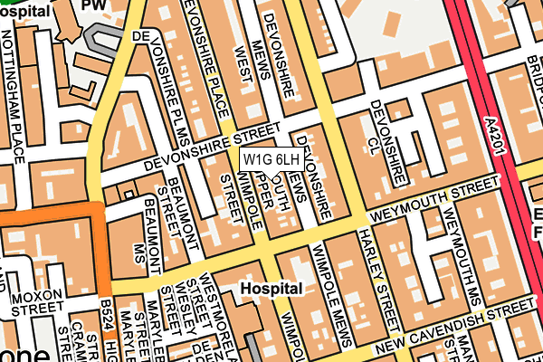 W1G 6LH map - OS OpenMap – Local (Ordnance Survey) W1G 6LH map - OS OpenMap – Local (Ordnance Survey)