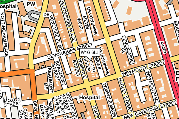 W1G 6LJ map - OS OpenMap – Local (Ordnance Survey) W1G 6LJ map - OS OpenMap – Local (Ordnance Survey)