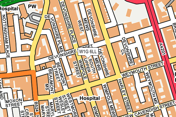 W1G 6LL map - OS OpenMap – Local (Ordnance Survey) W1G 6LL map - OS OpenMap – Local (Ordnance Survey)