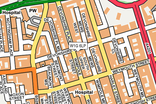 W1G 6LP map - OS OpenMap – Local (Ordnance Survey) W1G 6LP map - OS OpenMap – Local (Ordnance Survey)