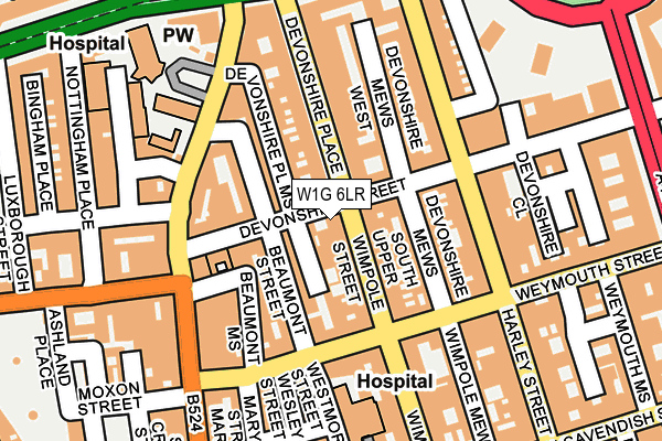 W1G 6LR map - OS OpenMap – Local (Ordnance Survey) W1G 6LR map - OS OpenMap – Local (Ordnance Survey)
