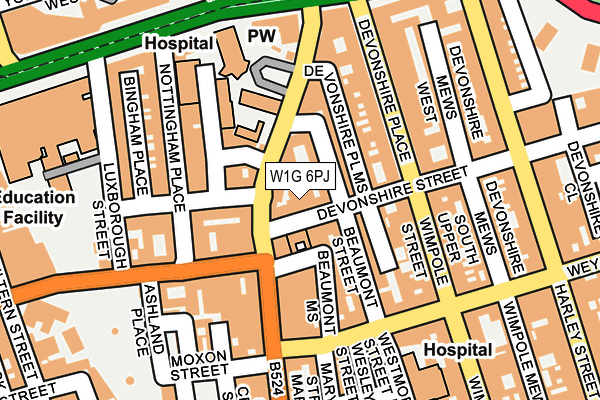 W1G 6PJ map - OS OpenMap – Local (Ordnance Survey) W1G 6PJ map - OS OpenMap – Local (Ordnance Survey)
