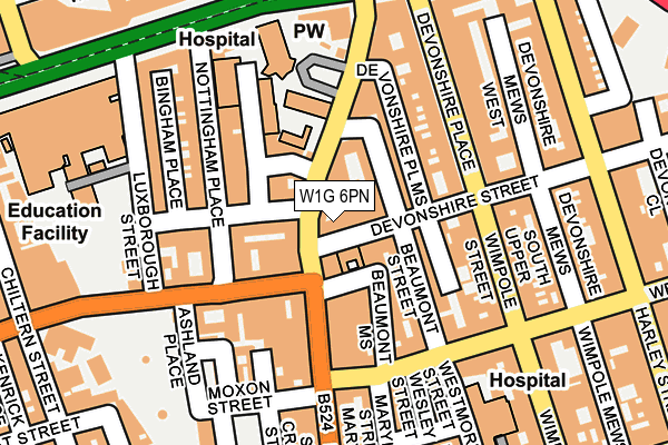W1G 6PN map - OS OpenMap – Local (Ordnance Survey) W1G 6PN map - OS OpenMap – Local (Ordnance Survey)