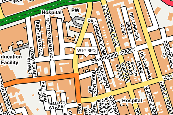 W1G 6PQ map - OS OpenMap – Local (Ordnance Survey) W1G 6PQ map - OS OpenMap – Local (Ordnance Survey)
