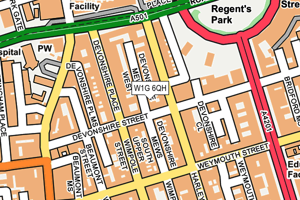W1G 6QH map - OS OpenMap – Local (Ordnance Survey) W1G 6QH map - OS OpenMap – Local (Ordnance Survey)