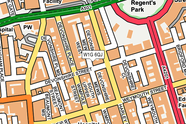 W1G 6QJ map - OS OpenMap – Local (Ordnance Survey) W1G 6QJ map - OS OpenMap – Local (Ordnance Survey)
