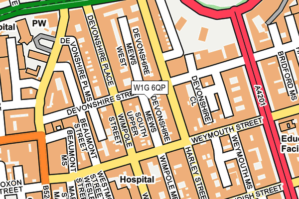 W1G 6QP map - OS OpenMap – Local (Ordnance Survey) W1G 6QP map - OS OpenMap – Local (Ordnance Survey)