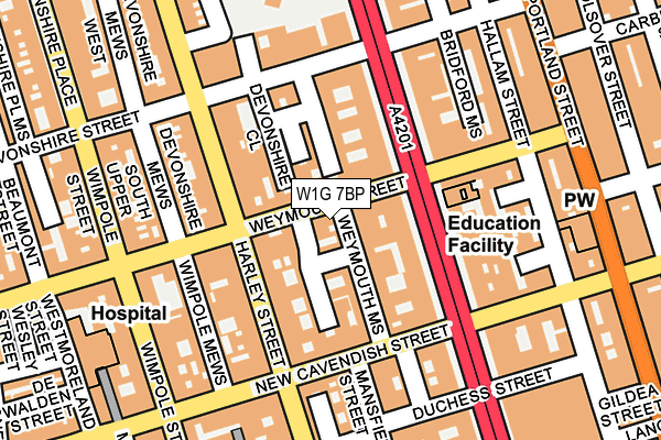 W1G 7BP map - OS OpenMap – Local (Ordnance Survey) W1G 7BP map - OS OpenMap – Local (Ordnance Survey)