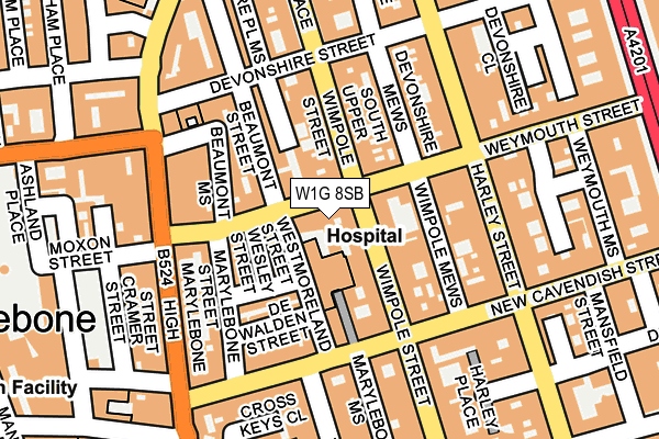 W1G 8SB map - OS OpenMap – Local (Ordnance Survey) W1G 8SB map - OS OpenMap – Local (Ordnance Survey)