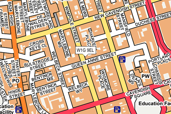 W1G 9EL map - OS OpenMap – Local (Ordnance Survey) W1G 9EL map - OS OpenMap – Local (Ordnance Survey)