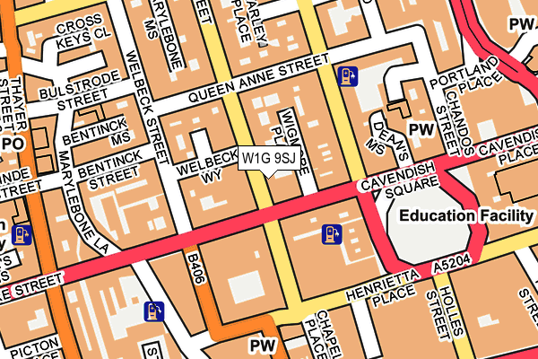 W1G 9SJ map - OS OpenMap – Local (Ordnance Survey) W1G 9SJ map - OS OpenMap – Local (Ordnance Survey)