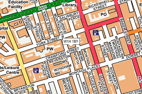 W1H 1BY map - OS OpenMap – Local (Ordnance Survey) W1H 1BY map - OS OpenMap – Local (Ordnance Survey)