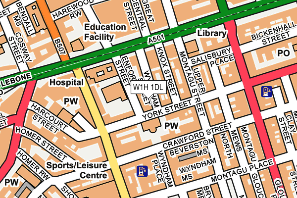 W1H 1DL map - OS OpenMap – Local (Ordnance Survey) W1H 1DL map - OS OpenMap – Local (Ordnance Survey)