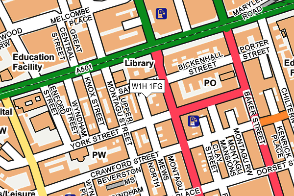 W1H 1FG map - OS OpenMap – Local (Ordnance Survey) W1H 1FG map - OS OpenMap – Local (Ordnance Survey)