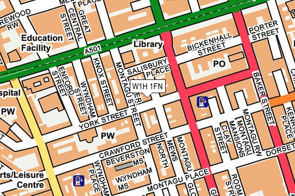 W1H 1FN map - OS OpenMap – Local (Ordnance Survey) W1H 1FN map - OS OpenMap – Local (Ordnance Survey)