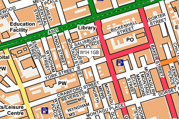 W1H 1GB map - OS OpenMap – Local (Ordnance Survey)
