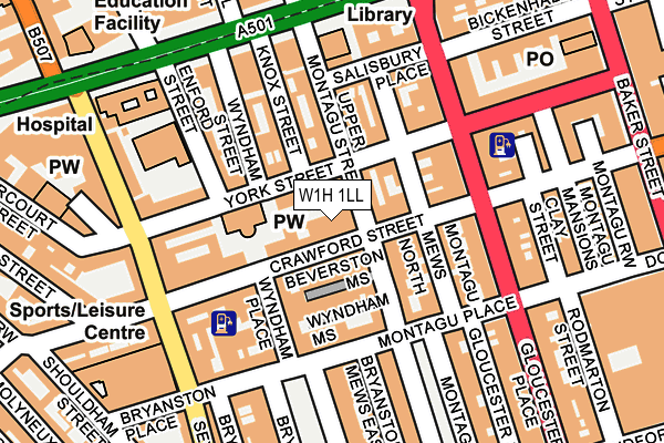 W1H 1LL map - OS OpenMap – Local (Ordnance Survey) W1H 1LL map - OS OpenMap – Local (Ordnance Survey)