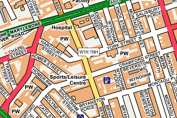 W1H 1NH map - OS OpenMap – Local (Ordnance Survey) W1H 1NH map - OS OpenMap – Local (Ordnance Survey)