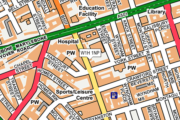 W1H 1NP map - OS OpenMap – Local (Ordnance Survey) W1H 1NP map - OS OpenMap – Local (Ordnance Survey)